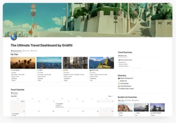 Ultimate Notion Travel Dashboard